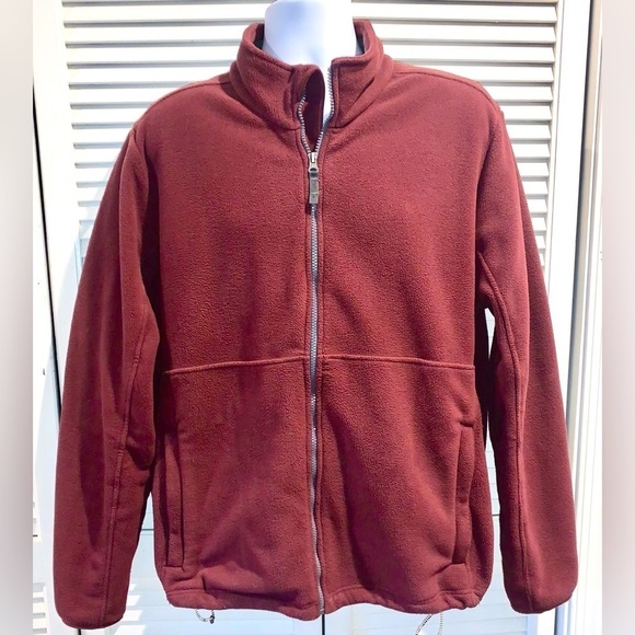 Lands' End Other - Lands’ End Men’s Fleece Zip up Jacket Maroon Size XL